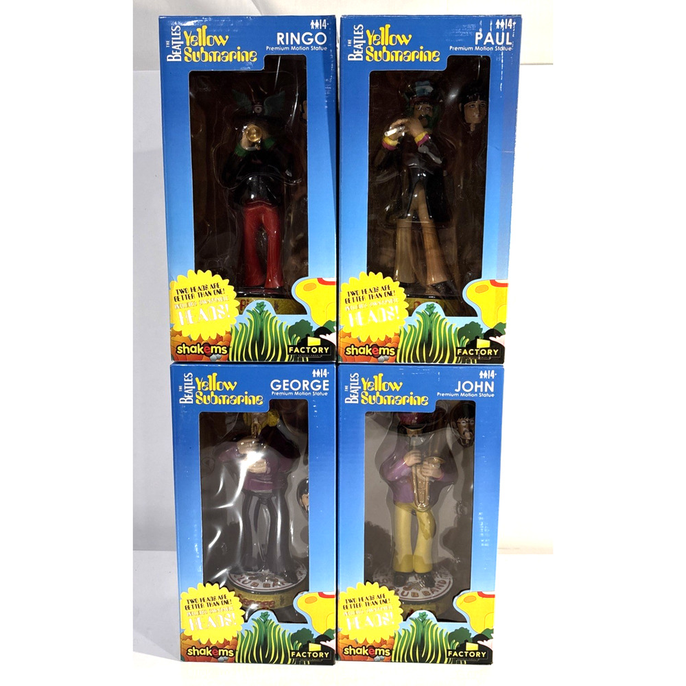 The Beatles Yellow Submarine Shakems Motion Statues Set Of 4 NIB